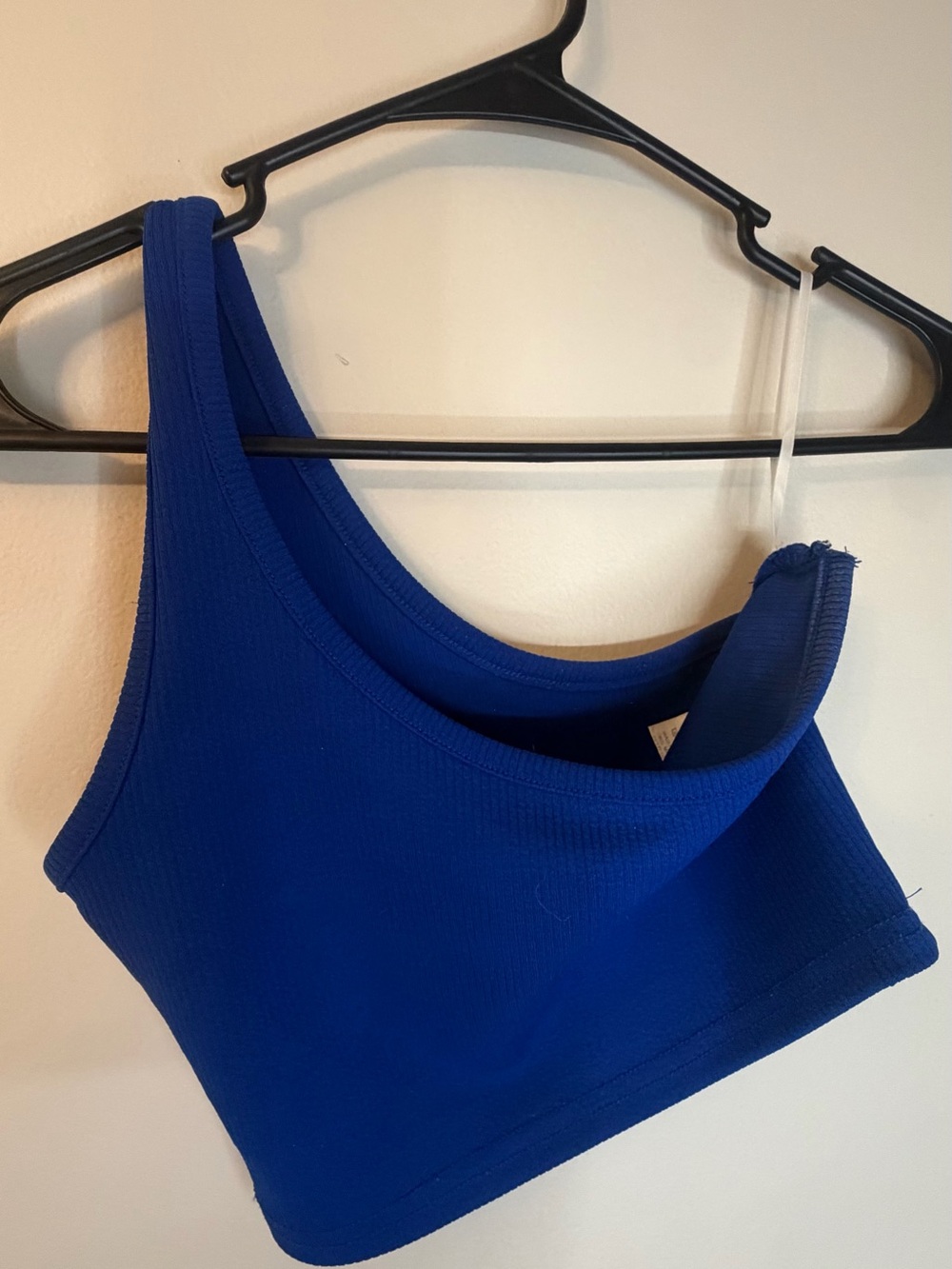 SHEIN Royal Blue Ribbed Crop Tank